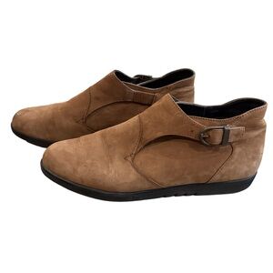 Rockport Westbury Size 8.5 Cocoa Nubuck leather shoe. Buckle casual vintage